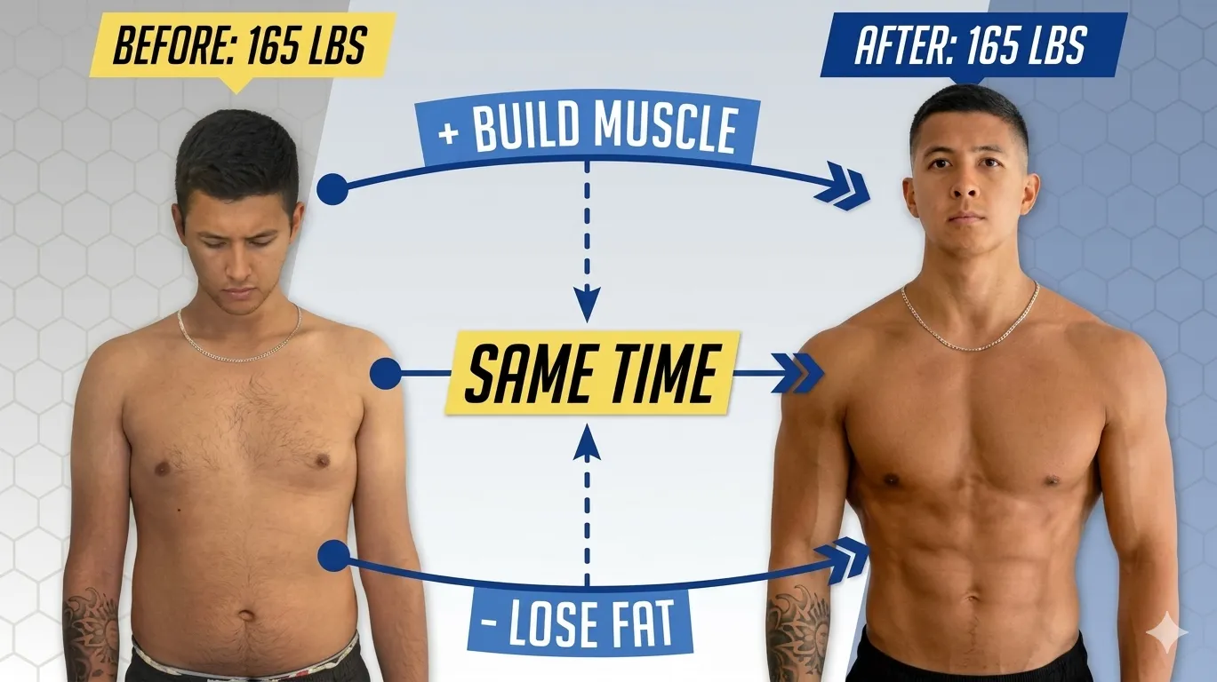 how-to-lose-fat-and-gain-muscle-for-body-recomposition